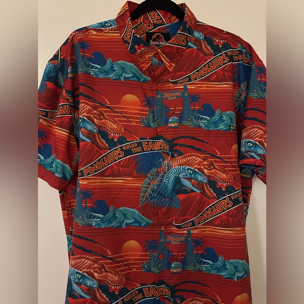RSVLTS Jurassic Park shirt sleeve button down XL